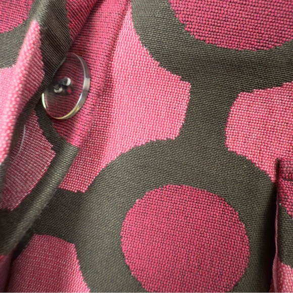 Vintage Bentley A. Retro Mod Pink Geometric Polka Dot Button Up Coat Small - Picture 11 of 16